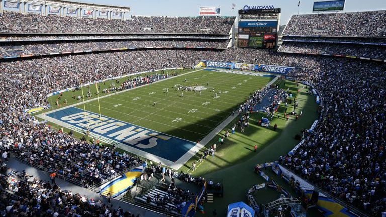 Qualcomm Stadium, durante un duelo de Chargers en NFL