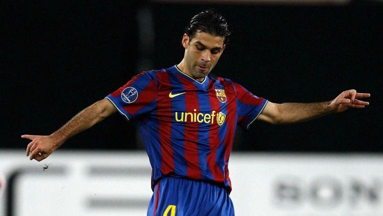 Rafa Márquez, durante un partido con el Barcelona