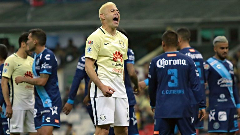 Pablo Aguilar muestra su enojo tras el encuentro contra Puebla