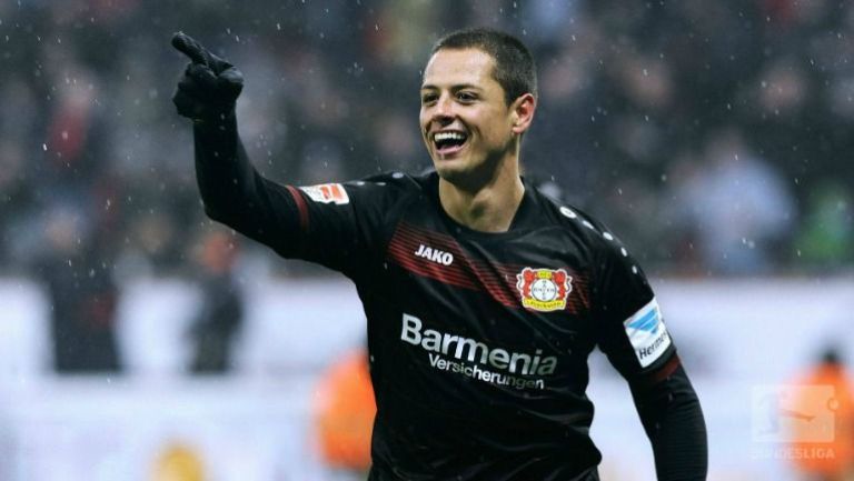 CH7 celebra un gol con el Bayer Leverkusen