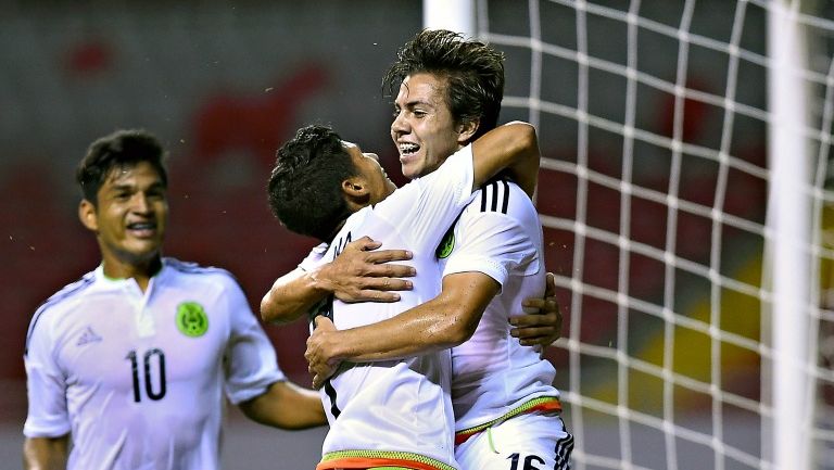 Sebastián Córdova celebra su gol frente a Canadá