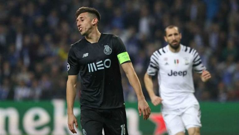 Héctor Herrera, durante el juego entre Porto y Juventus