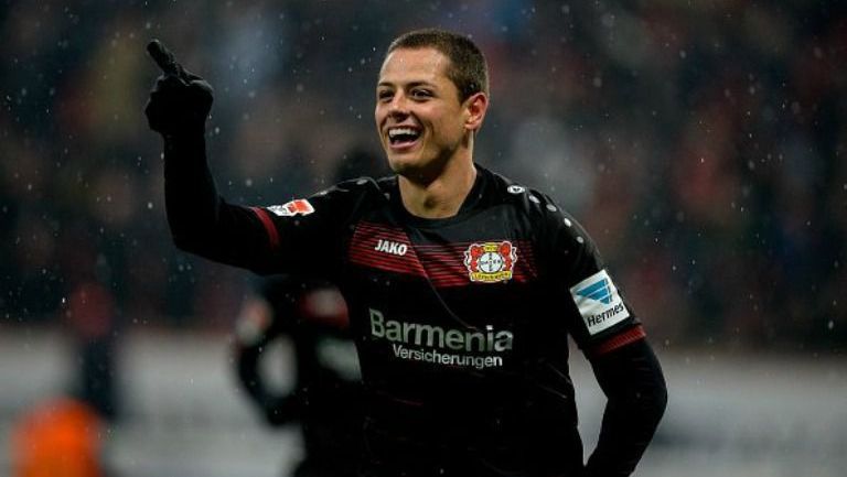 CH7 celebra un gol con el Bayer Leverkusen