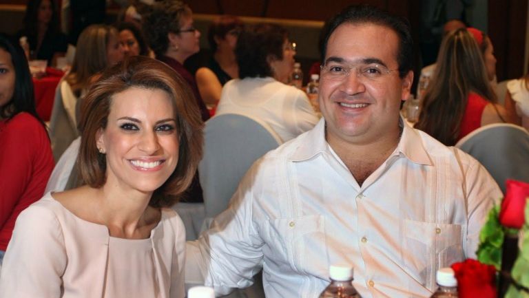 Javier Duarte y su esposa, en un evento