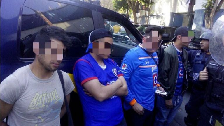 Los aficionados de La Máquina detenidos en el Estadio Azul