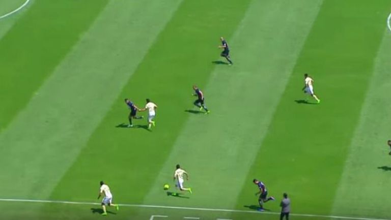 La jugada de Oribe y Alcoba en el gol de América