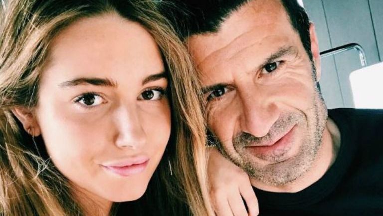 Luis Figo posa junto a su guapísima hija Daniela