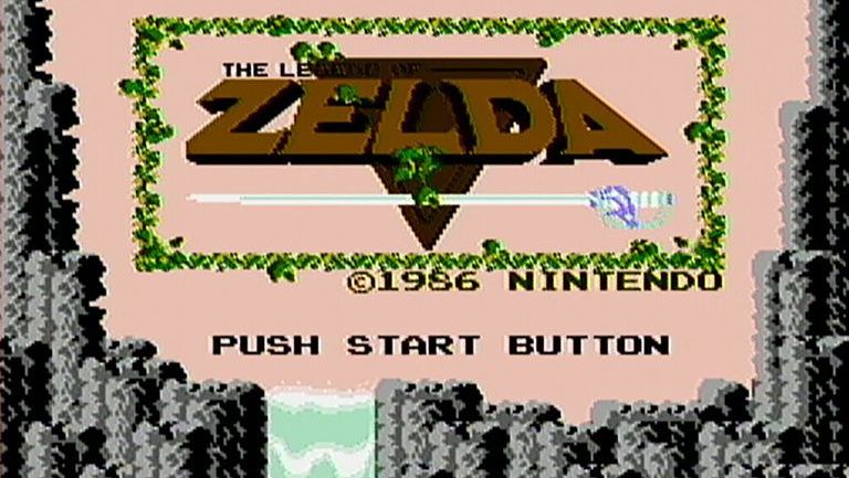 La pantalla de inicio del clásico The Legend of Zelda, el origen de la franquicia