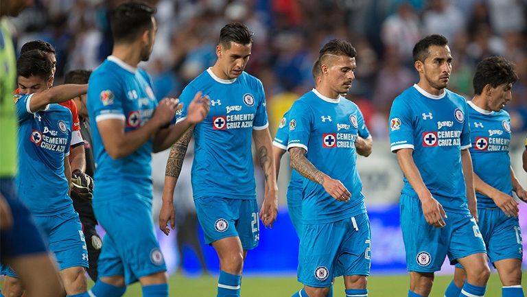 Jugadores de Cruz Azul después del encuentro contra Pachuca