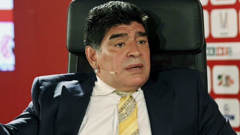 Diego Armando Maradona, durante una entrevista