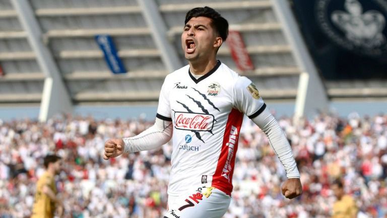 Amaury Escoto festeja su gol contra Dorados de Sinaloa 