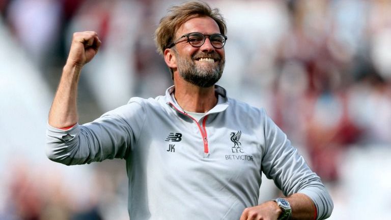 Jürgen Klopp celebra la victoria de un juego