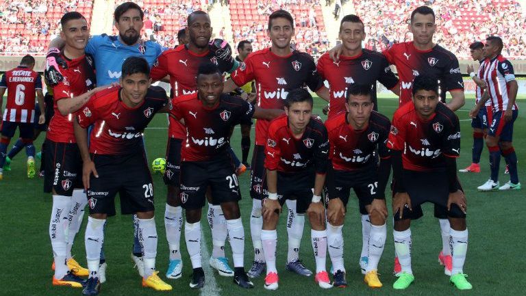 Equipo titular del Atlas durante el partido contra Guadalajara en la Liguilla 