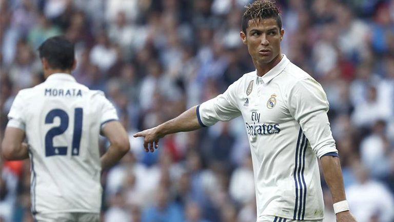 Cristiano Ronaldo en un partido de Real Madrid