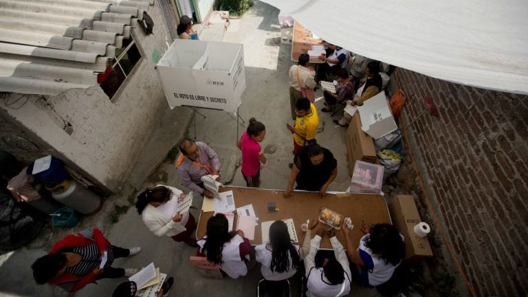 Una casilla electoral en el Estado de México