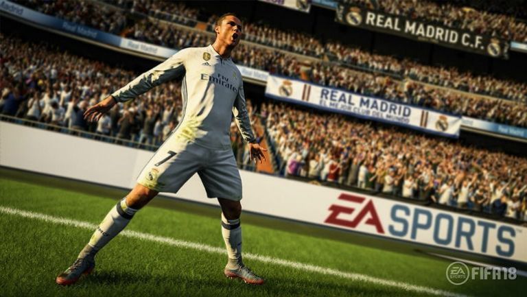 Cristiano Ronaldo celebra un gol en FIFA 18