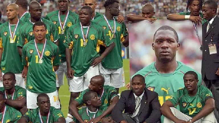 Jugadores de Camerún rinden tributo a Marc-Vivien Foé 