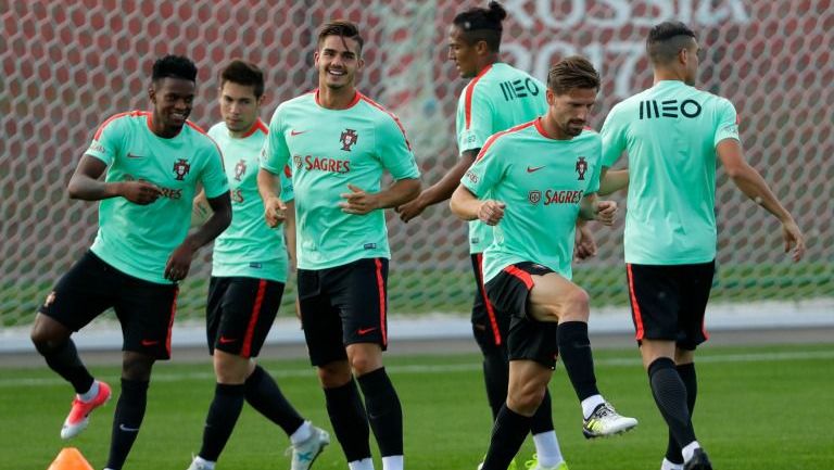 Los jugadores de Portugal entrenan en Rusia