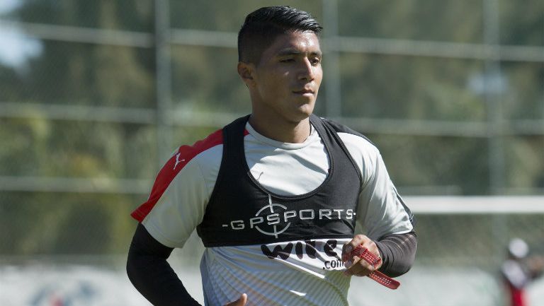 Cándido Ramírez, en un entrenamiento de Atlas 