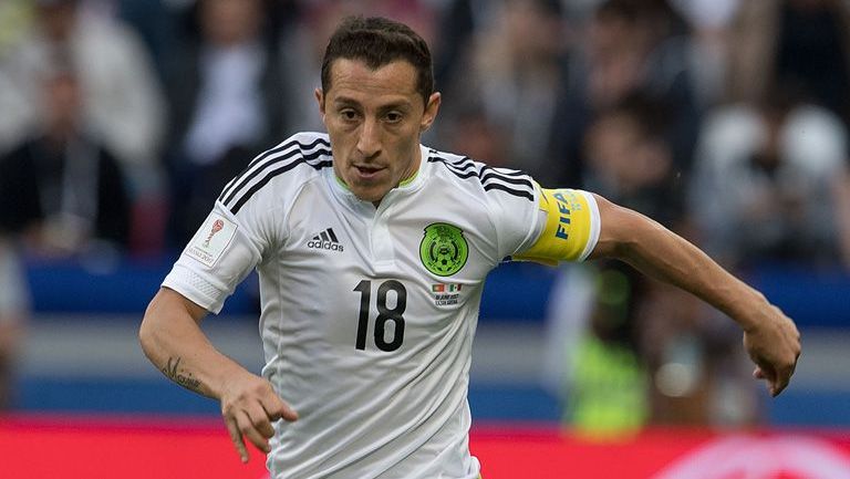 Andrés Guardado, durante el partido contra Portugal