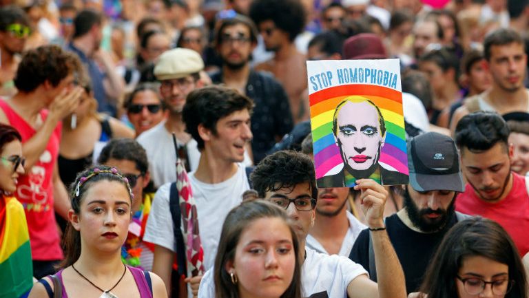 Marcha del orgullo gay en Rusia 