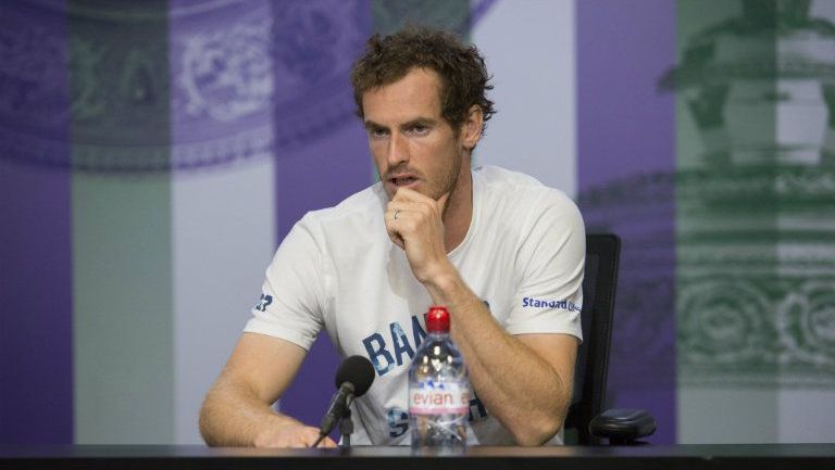 Andy Murray, durante la conferencia en Wimbledom 