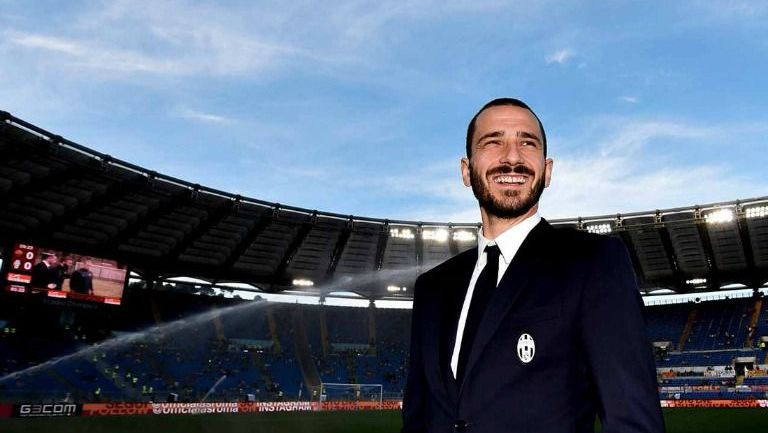 Bonucci sonríe en el Estadio Olímpico de Roma