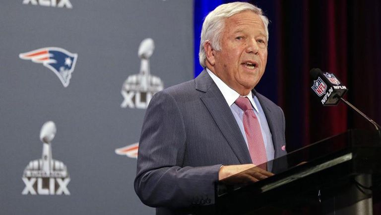 Robert Kraft, durante una conferencia de los Patriots 