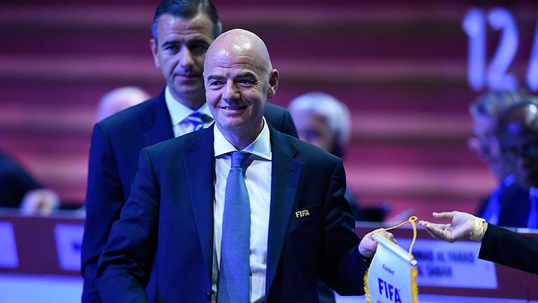 Gianni Infantino en el congreso de la FIFA