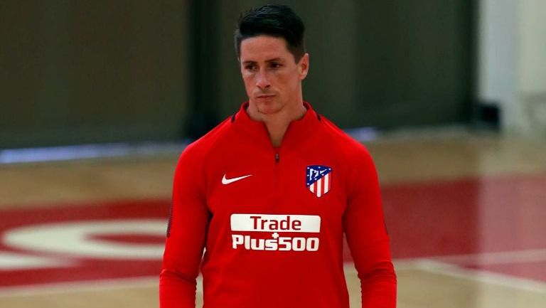 Fernando Torres, durante un entrenamiento en México