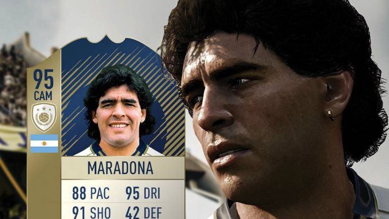 Así se lucirá Maradona en  FIFA 18 Ultimate Team 