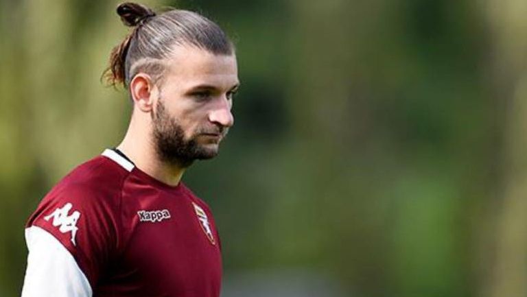 Gastón Silva en un entrenamiento con Torino