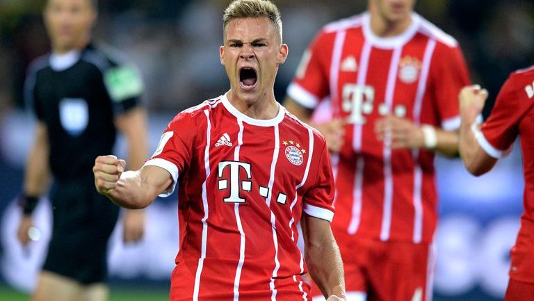 Kimmich celebra el gol del empate contra Borussia Dortmund