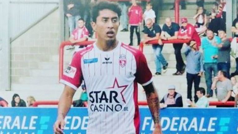 Govea, en u juego con su equipo en Bélgica