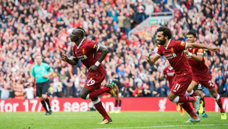 Sadio Mane celebra tras anotar frente al Crystal Palace