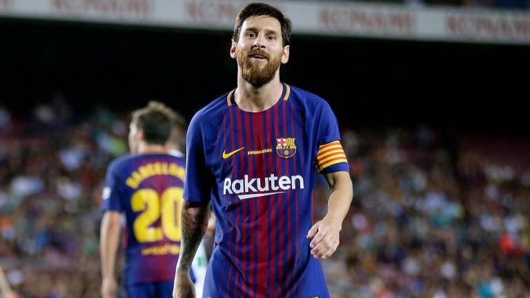 Messi en un juego con el Barcelona