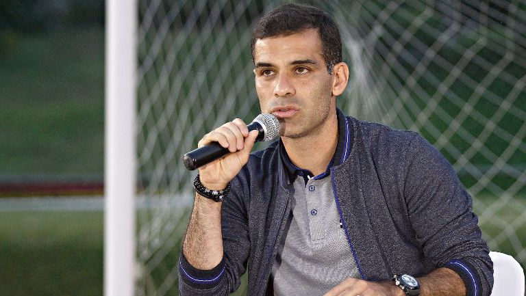 Rafa Márquez en una conferencia de prensa