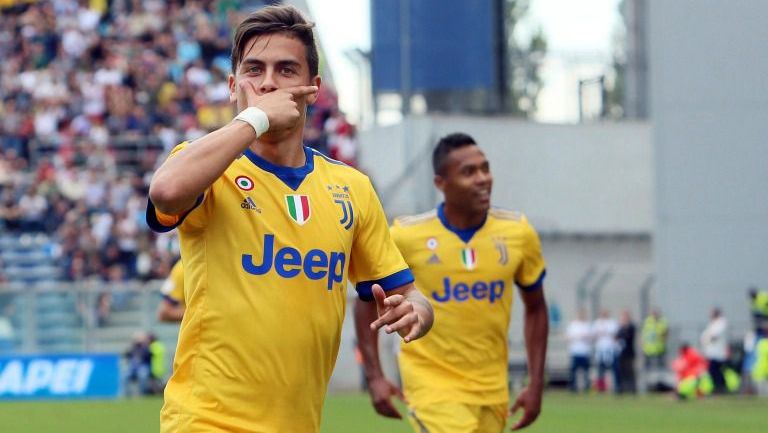 Dybala celebra un gol con la Juventus