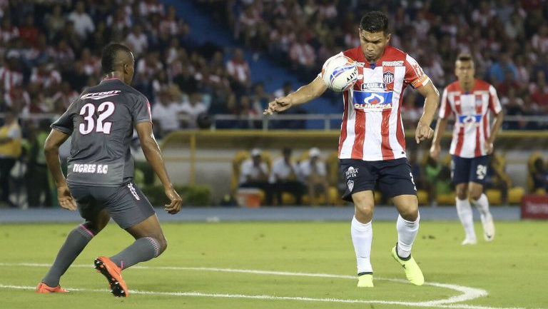 Teófilo Gutiérrez durante un partido de Junior de Barranquilla 