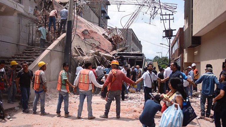 Edificio en Cuernavaca, Morelos, derrumbado tras el sismo