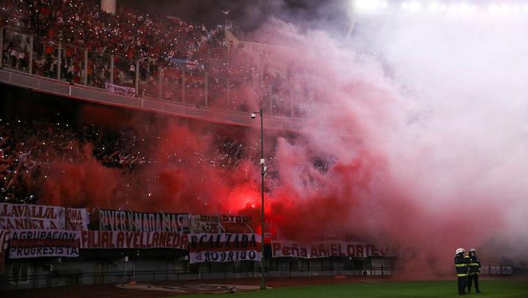 Seguidores de River Plate previo a un partido