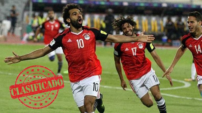 Salah celebra una anotación con Egipto 