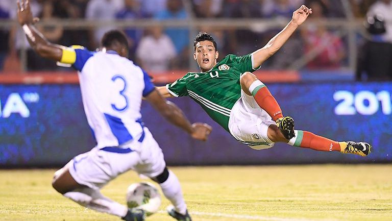 Jiménez en el partido contra Honduras