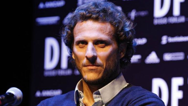 Diego Forlán, durante una conferencia de prensa 