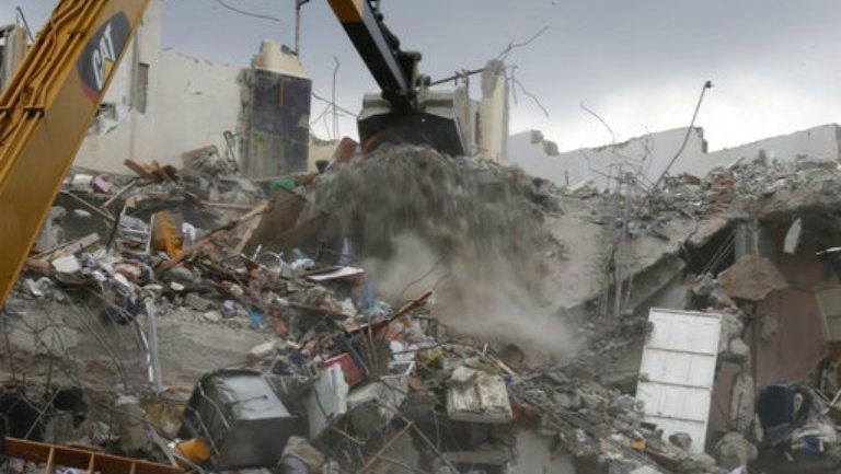 Edificio colapsado tras sismo del 19-S