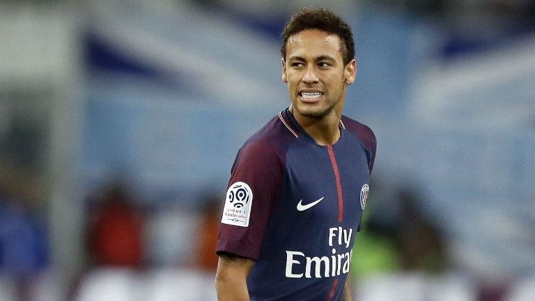 Neymar, durante el juego entre el PSG y Marsella en la Ligue 1