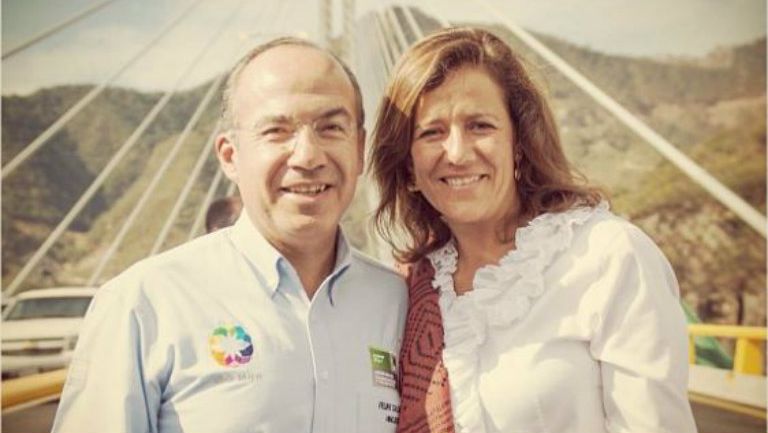 Felipe Calderón y Margarita Zavala en el puente Baluarte