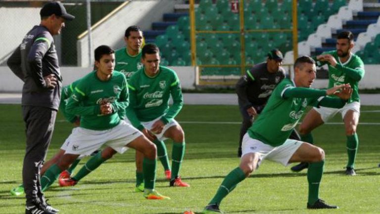 Selección de Boliva, durante un  entrenamiento