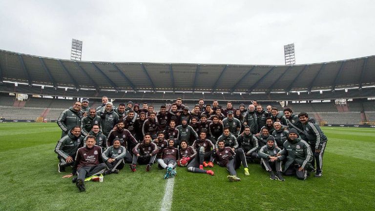 La Selección Mexicana previo al partido contra Bélgica