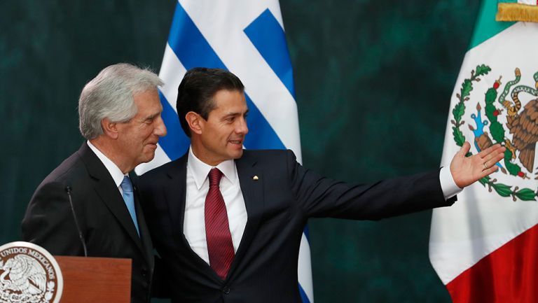 EPN y Tabaré Vázquez en el evento